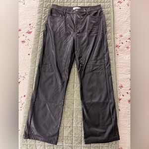 LOFT Faux Leather Straight Pants. Women’s size 8/29 petite.